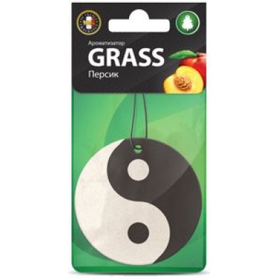 Картонный ароматизатор GRASS "Инь ян" (персик)
